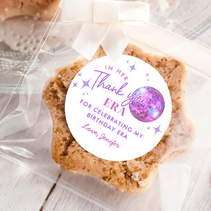 Pegatina Redonda Purple En La Música De Mi Era De Cumpleaños