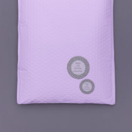 Pegatina Redonda Purple Floral Birthday