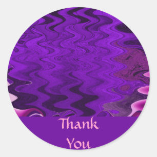 Pegatina Redonda Purple Gracias