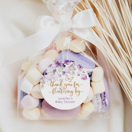 Pegatina Redonda Purple gracias por pasar