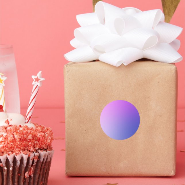 Pegatina Redonda Purple Gradient Circle Vignette Abstract Design (Fiesta)