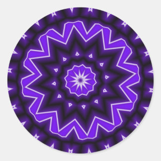 Pegatina Redonda Purple Kaledoscope