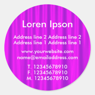 Pegatina Redonda Purple Satin Business / Perfil