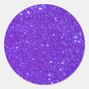 Pegatina Redonda Purple Sparkle Purpurina Diseño personalizado prop