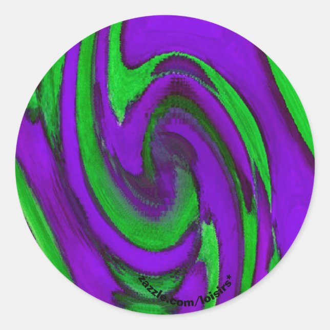 Pegatina Redonda Púrpura (Anverso)