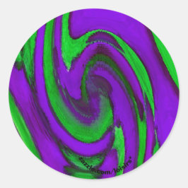 Pegatina Redonda Púrpura