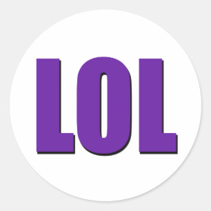 Pegatina Redonda Púrpura de LOL