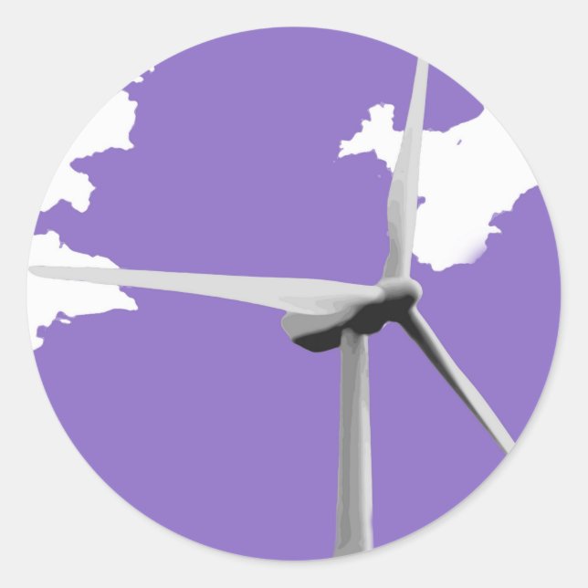 Pegatina Redonda Púrpura GKWF (Anverso)