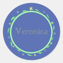 Pegatina Redonda Púrpura más bonito