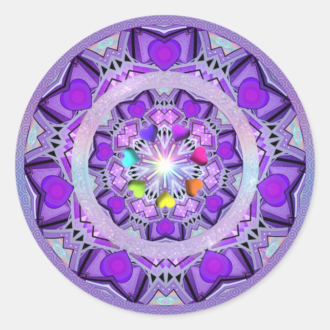 Pegatina Redonda Púrpura W2 (Anverso)