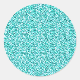 Pegatina Redonda Purpurina azul de Fun Aqua Impreso