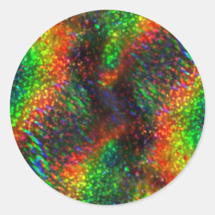 Pegatina Redonda Purpurina brillante olográfico brillante de las