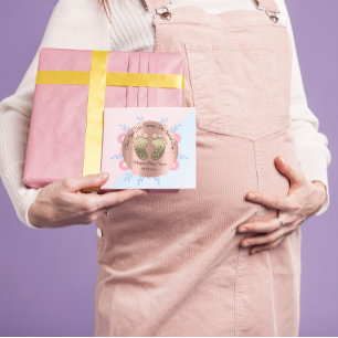 Pegatina Redonda Purpurina de oro pies Baby Shower Favor Gracias