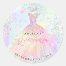 Purpurina de traje de Quinceanera Holográfica de P