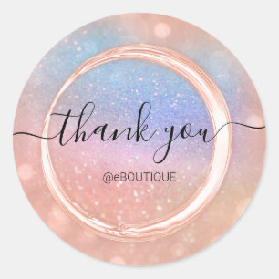 Pegatina Redonda Purpurina del Holograma de nombre comercial de agr