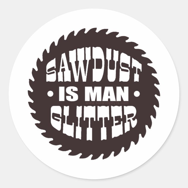 Pegatina Redonda Purpurina del hombre (Anverso)