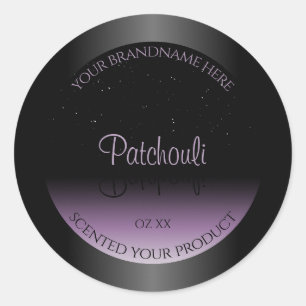 Pegatina Redonda Purpurina moderno de etiquetas de producto gradien