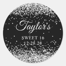 Purpurina Plata Dulce negro 16