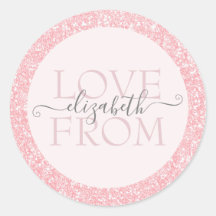 Purpurina Rosa Con Personalizado De Nombre De Amor