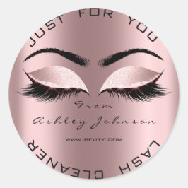 Pegatina Redonda Purpurina rosa de chispa Rubor tachó de limpiador 