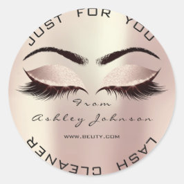 Pegatina Redonda Purpurina Rosa Rosa Rosa Rosa Rubor Encende Limpia