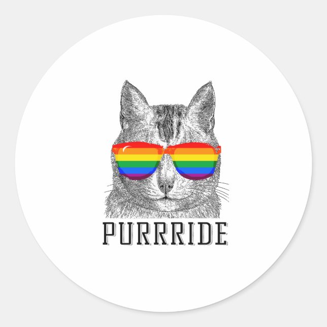 PEGATINA REDONDA PURRRIDE (Anverso)