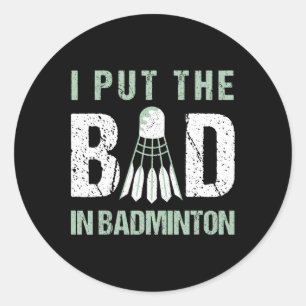 Pegatina Redonda Puse Lo Malo En Badminton Crossminton Shuttle Spo