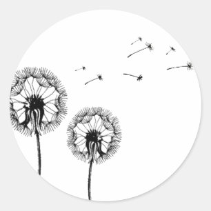 Pegatina Redonda Pusteblume