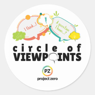 Pegatina Redonda PZ Círculo de Puntos de Vista Sticker