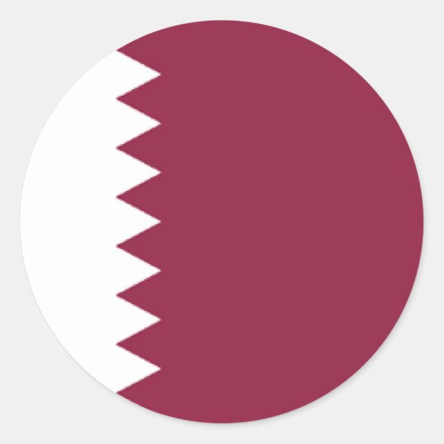 Pegatina Redonda Qatar (Anverso)