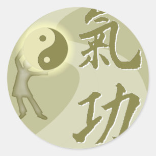 Pegatina Redonda Qi Gong