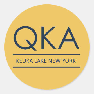 Pegatina Redonda QKA Keuka Lake New York