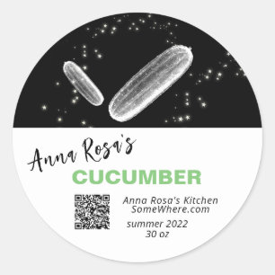 PEGATINA REDONDA *~* QR AP30 CUCUMBER - CONGELACIÓN DE CANNING DESH