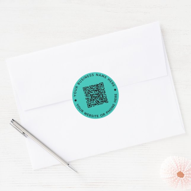 Pegatina Redonda QR Code Round Business (Sobre)