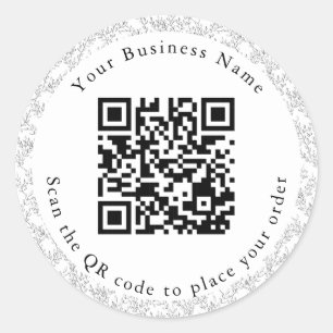 Pegatina Redonda QR Código café/pegatina de menú de tabla empresari