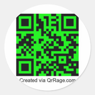 Pegatina Redonda QrRage.com - Su código QR Personalizado