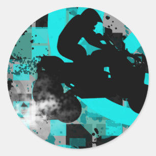 Pegatina Redonda quads.