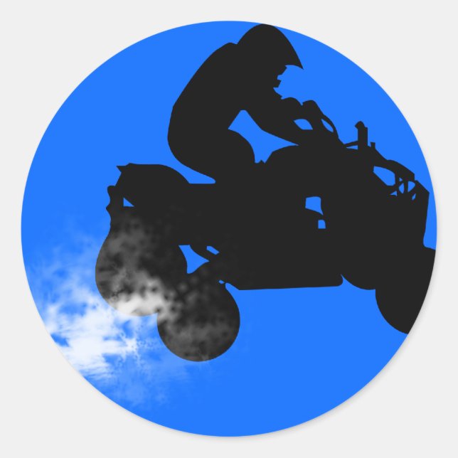 Pegatina Redonda quads. (Anverso)