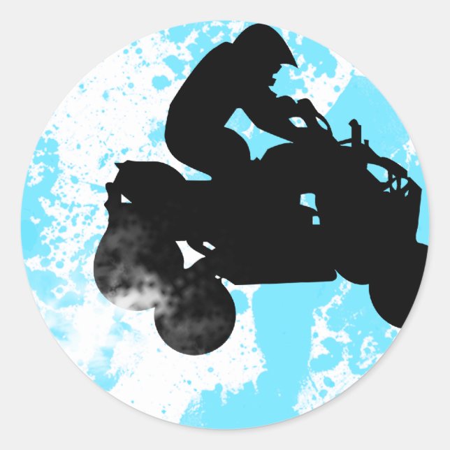 Pegatina Redonda quads. (Anverso)