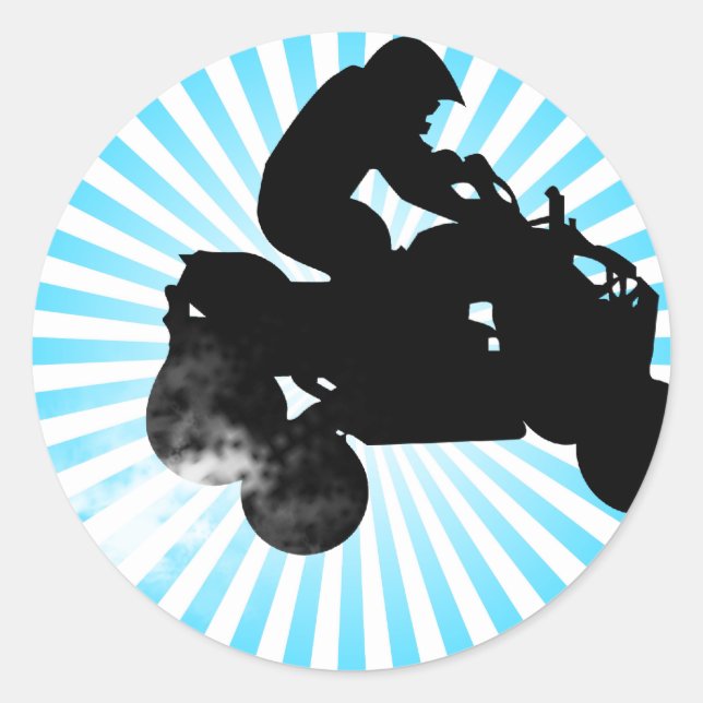 Pegatina Redonda quads. (Anverso)