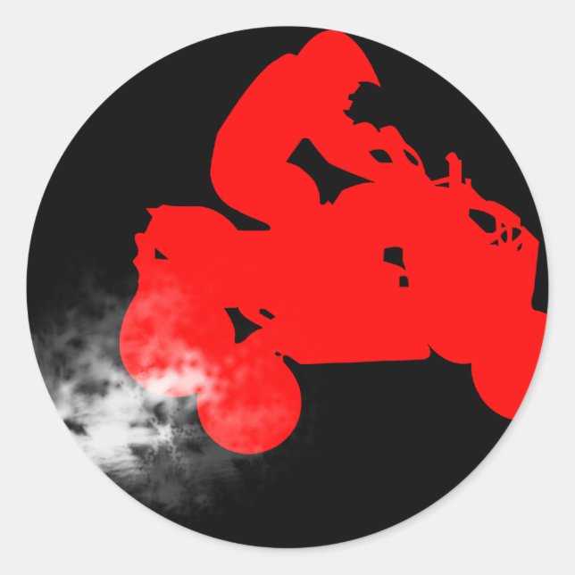 Pegatina Redonda quads. (Anverso)