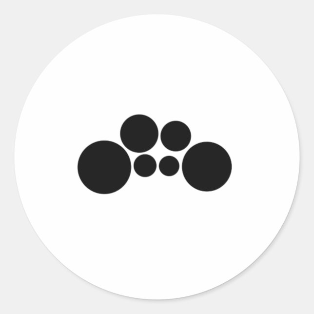 Pegatina Redonda Quads - Dos spocks (Anverso)