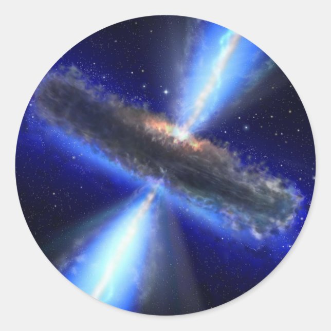 Pegatina Redonda Quasar (Anverso)