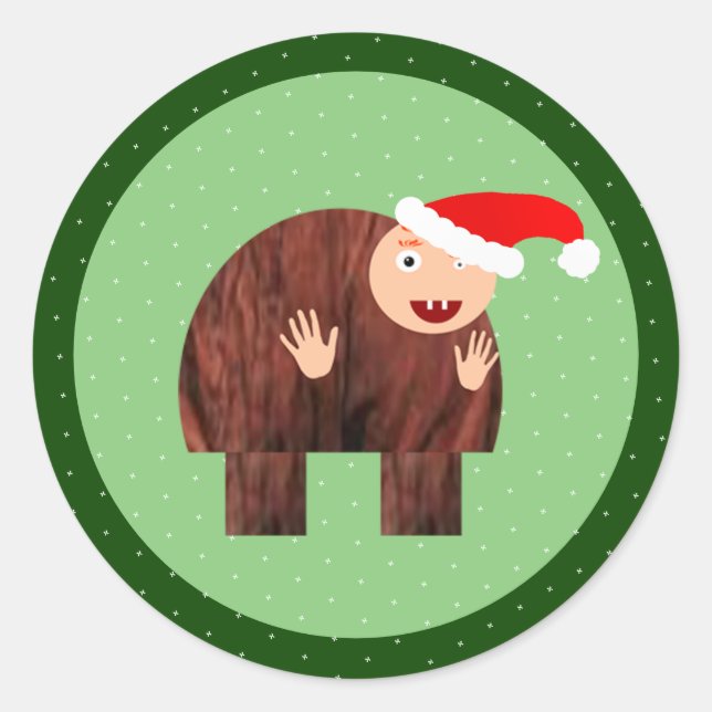 Pegatina Redonda Quasimodo Pegatinas de Snowflake (Anverso)