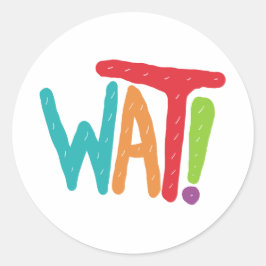 Pegatina Redonda ¡Qué!