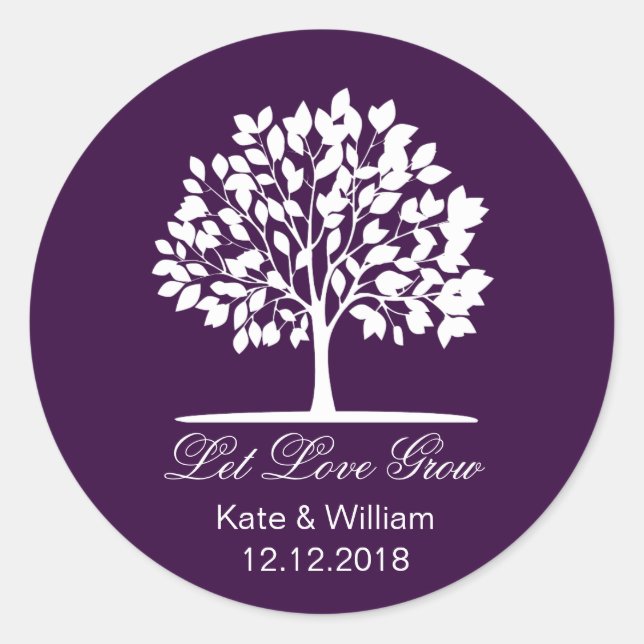 Pegatina Redonda Que el amor haga favores a las semillas pegatinas  (Anverso)