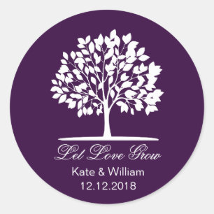 Pegatina Redonda Que el amor haga favores a las semillas pegatinas