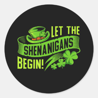 Pegatina Redonda ¡Que empiecen los Shenanigans! Saint Shenanigan Cl