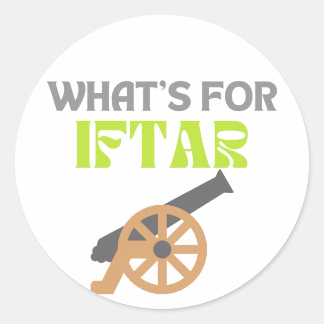 Pegatina Redonda Qué es IFTAR -Ramadán 2023- (Anverso)