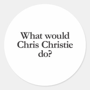 Pegatina Redonda qué haría chris christie